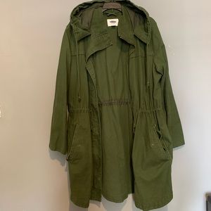 Old navy military green parka
